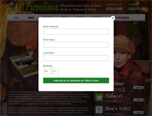 Tablet Screenshot of ilpiccolinos.co.uk